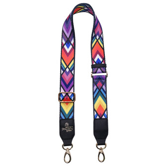 ADJUSTABLE STYLISH MOTIF BAG STRAP - P, MULTICOLOUR